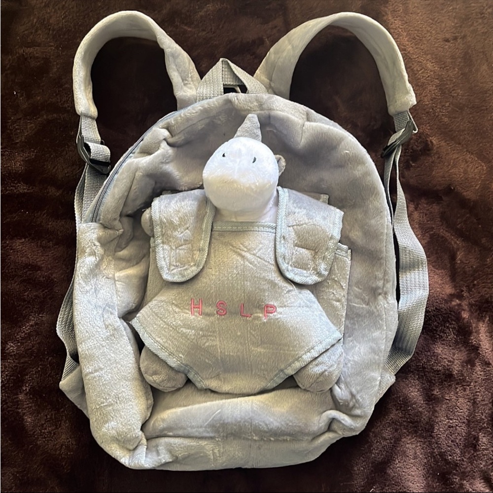 Cut Gray Unicorn Backpack for Kids